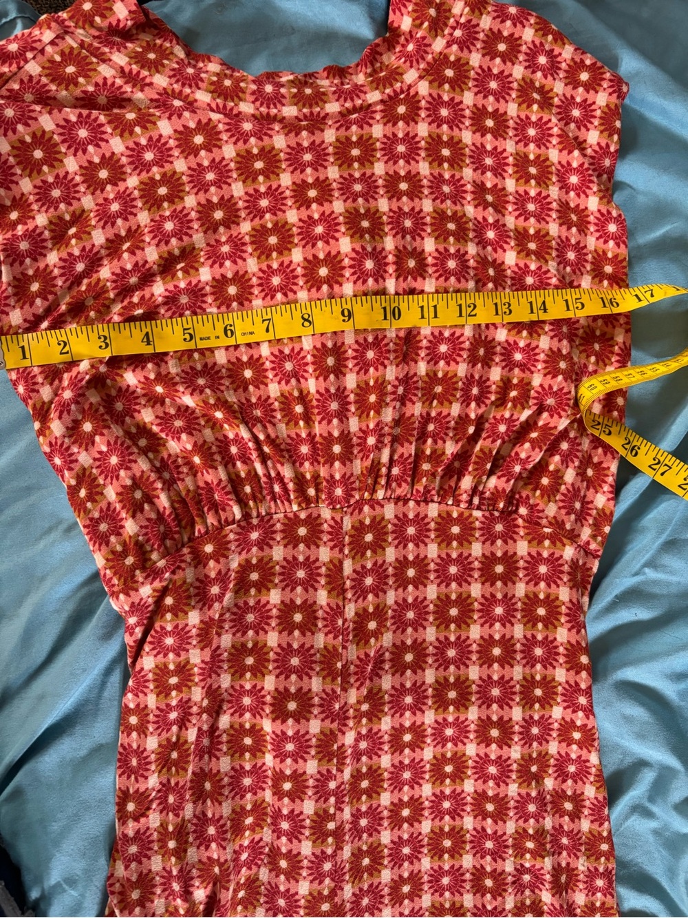 Free People Rust Plaid Tie-Back Wide-Leg Jumpsuit - Picture 7 of 10